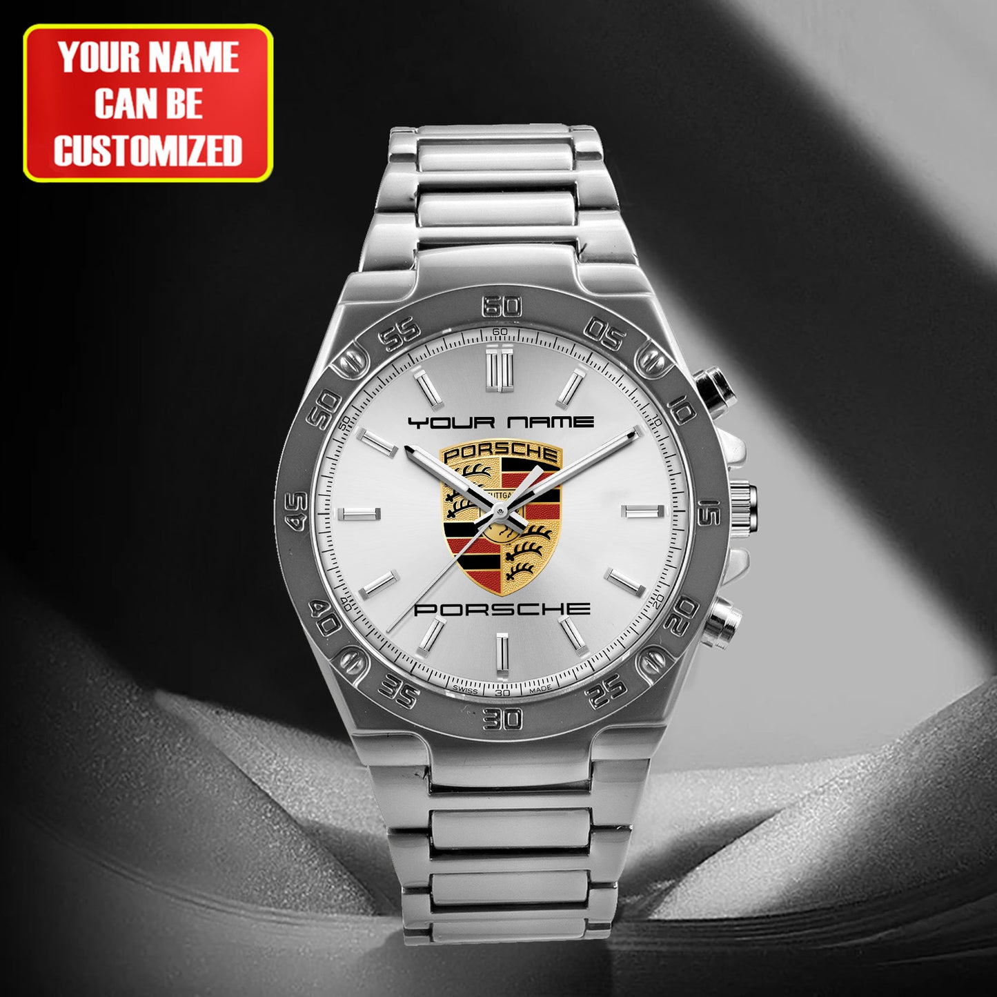Personalized Pors Dial Steel Watch P020804