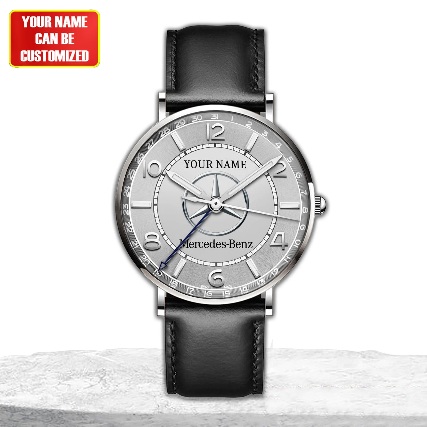 Personalized Merc Luxury Quartz Leather Watch P020801