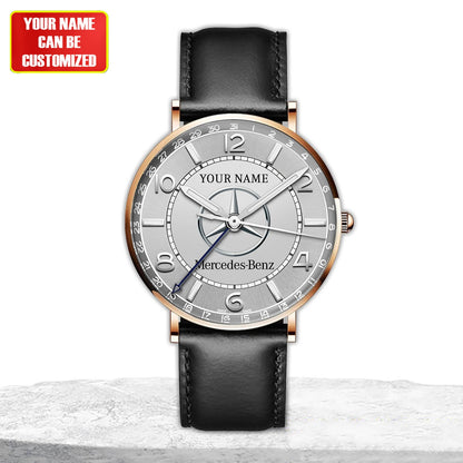 Personalized Merc Luxury Quartz Leather Watch P020801