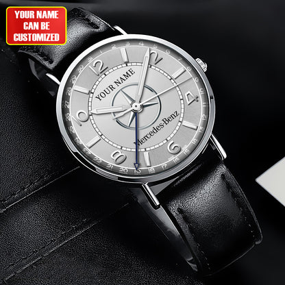 Personalized Merc Luxury Quartz Leather Watch P020801