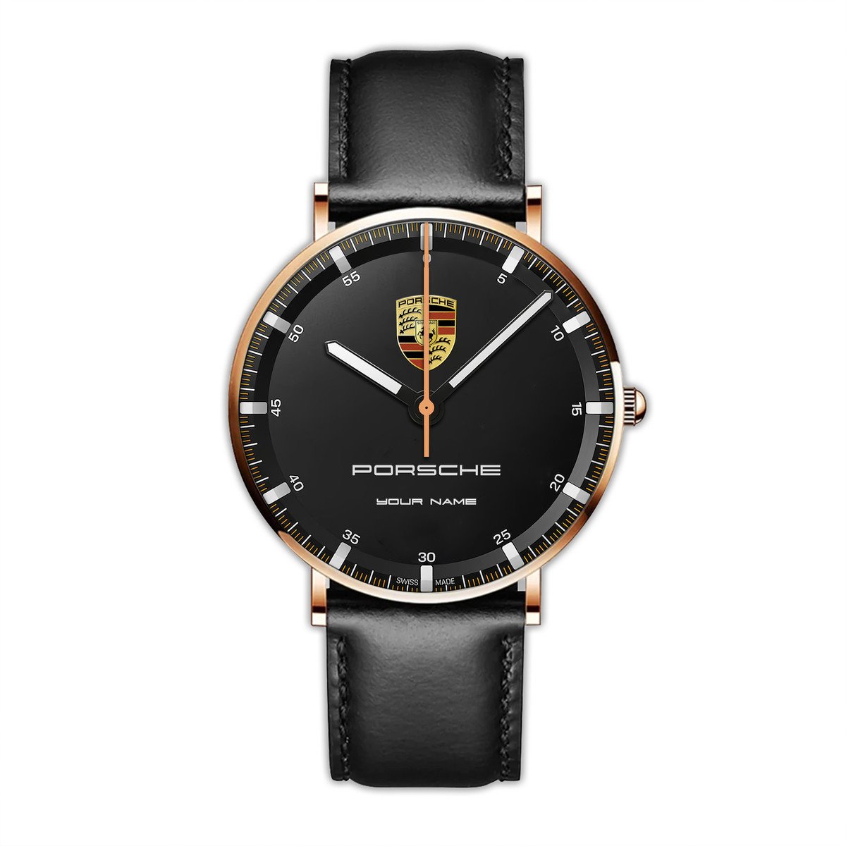 Personalized Pors Luxury Quartz Leather Watch QB120807