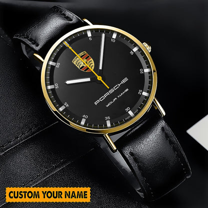 Personalized Pors Luxury Quartz Leather Watch QB120807