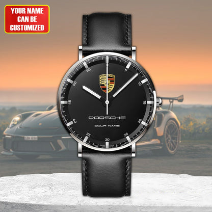 Personalized Pors Luxury Quartz Leather Watch QB120807