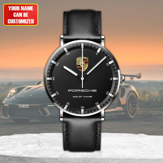 Personalized Pors Luxury Quartz Leather Watch QB120807
