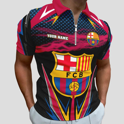 Personalized Barça V3 3D Full Printing Set , Barça Shirt , Barça Set , Zipper Polo, Hoodie , Short , Polo , hawaii , ... Q140803