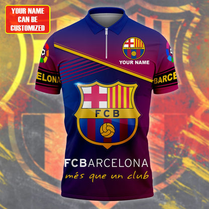 Personalized Barça V4 3D Full Printing Set , Barça Shirt , Barça Set , Zipper Polo, Hoodie , Short , Polo , hawaii , ... Q140804