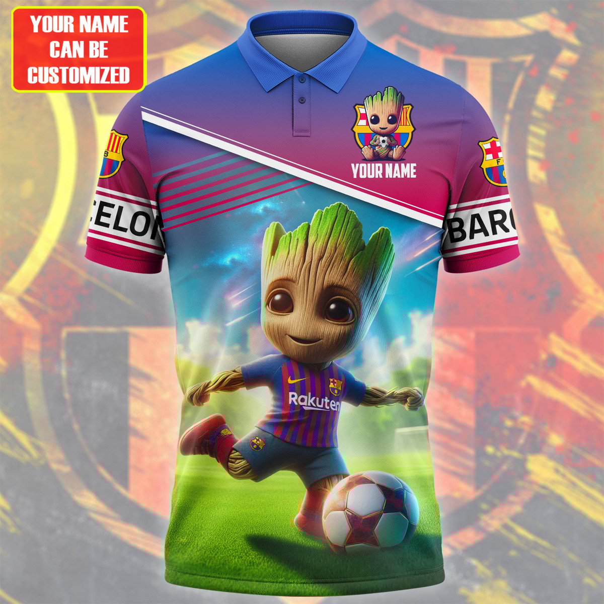 Personalized Gr Barça 3D Full Printing Set , Barça Shirt , Barça Set , Zipper Polo, Hoodie , Short , Polo , hawaii , ... Q150802