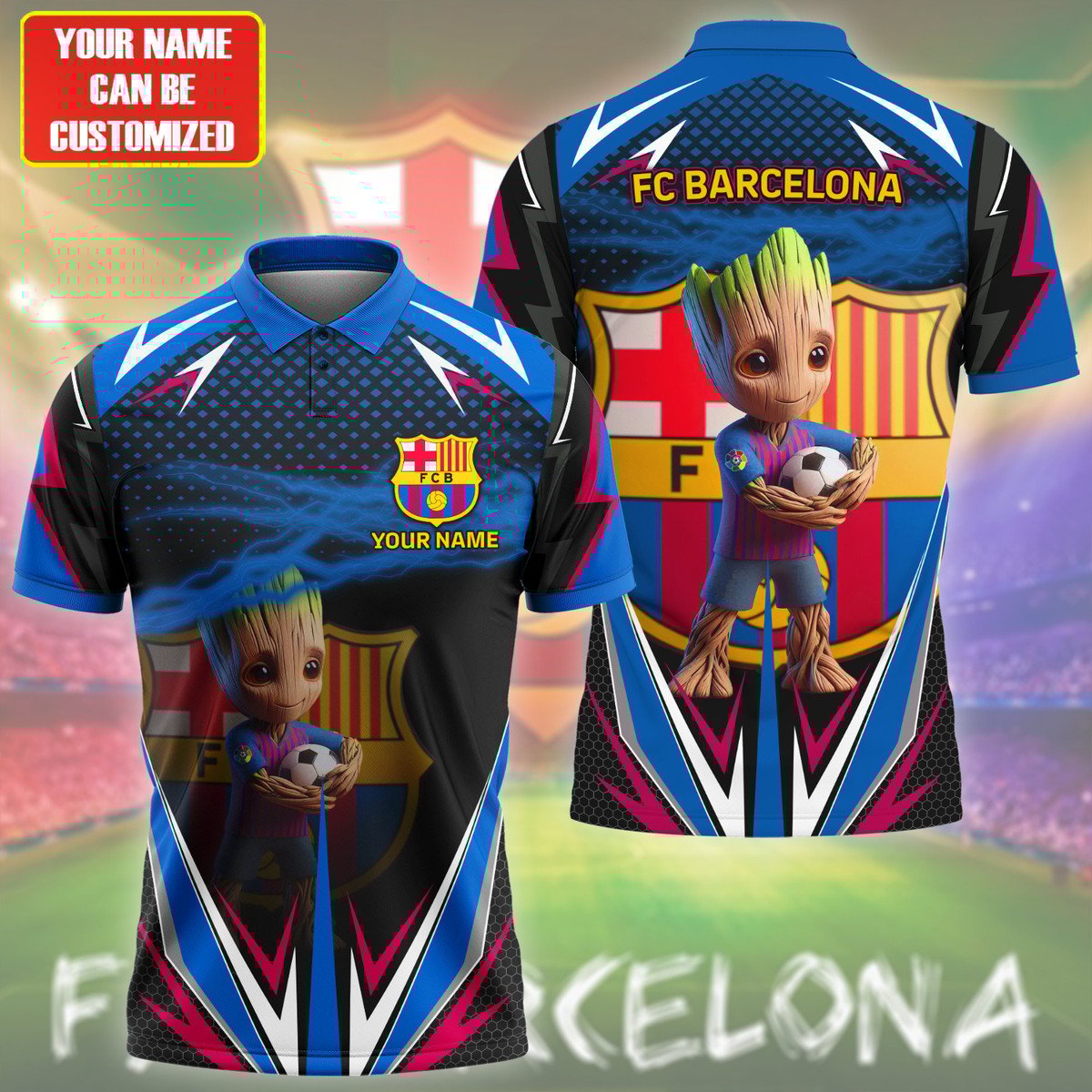 Personalized Gr Barça V2 3D Full Printing Set , Barça Shirt , Barça Set , Zipper Polo, Hoodie , Short , Polo , hawaii , ... Q170806