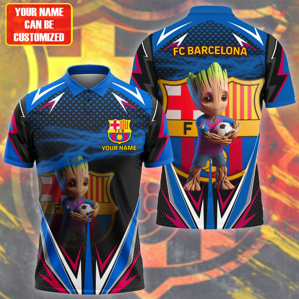 Personalized Gr Barça V2 3D Full Printing Set , Barça Shirt , Barça Set , Zipper Polo, Hoodie , Short , Polo , hawaii , ... Q170806