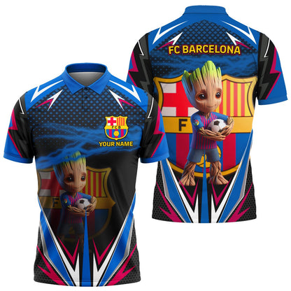 Personalized Gr Barça V2 3D Full Printing Set , Barça Shirt , Barça Set , Zipper Polo, Hoodie , Short , Polo , hawaii , ... Q170806