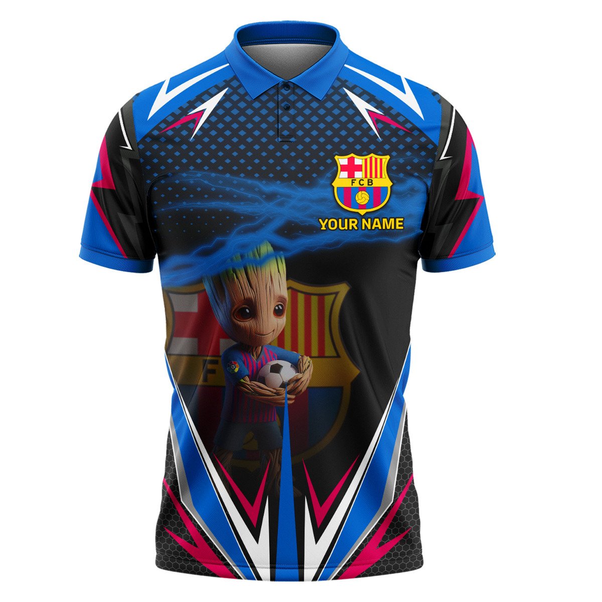 Personalized Gr Barça V2 3D Full Printing Set , Barça Shirt , Barça Set , Zipper Polo, Hoodie , Short , Polo , hawaii , ... Q170806