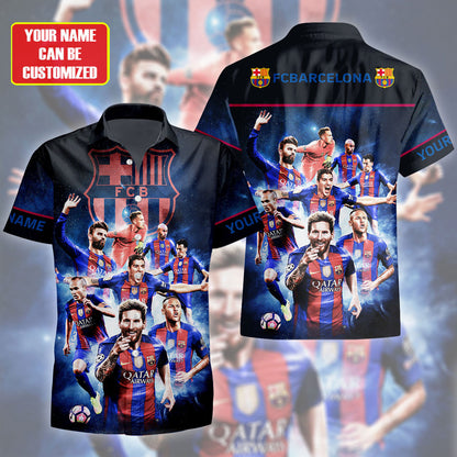 Personalized Barça Team Tropical Hawaii Shirt Beach Short Q170803