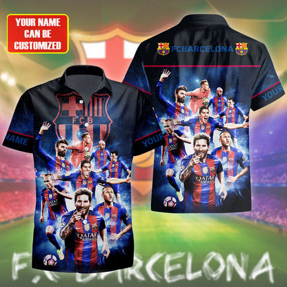 Personalized Barça Team Tropical Hawaii Shirt Beach Short Q170803