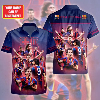 Personalized Barça Team V2 Tropical Hawaii Shirt Beach Short Q170804