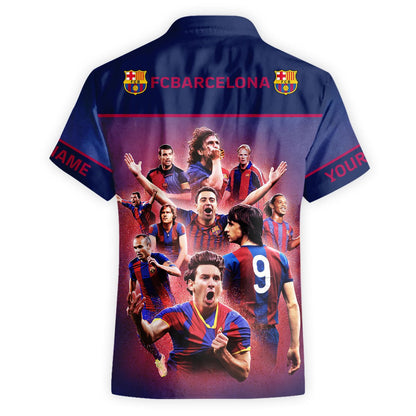 Personalized Barça Team V2 Tropical Hawaii Shirt Beach Short Q170804