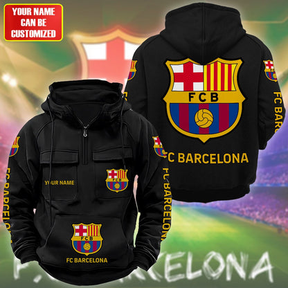 Personalized Barça Retro Cotton Hoodie S200805