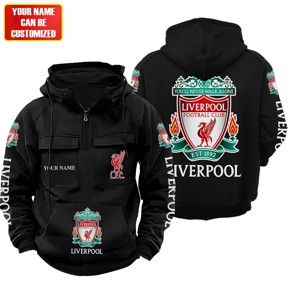 Personalized Liverpool Retro Cotton Hoodie S200807