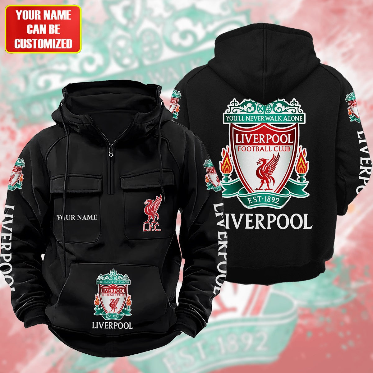 Personalized Liverpool Retro Cotton Hoodie S200807