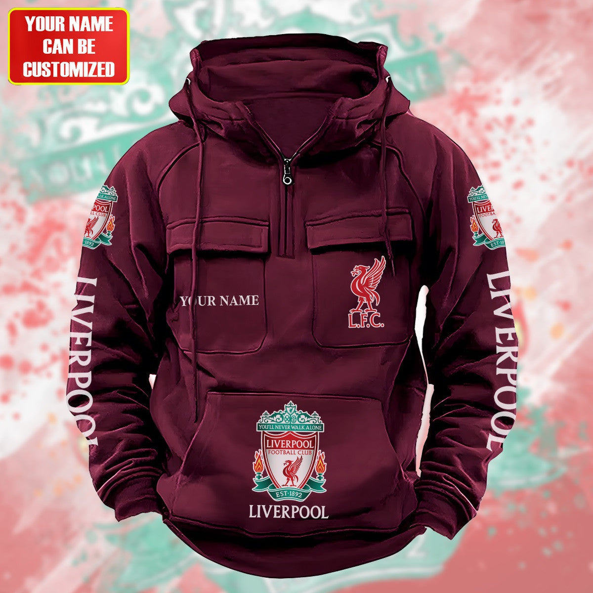 Personalized Liverpool Retro Cotton Hoodie S200807