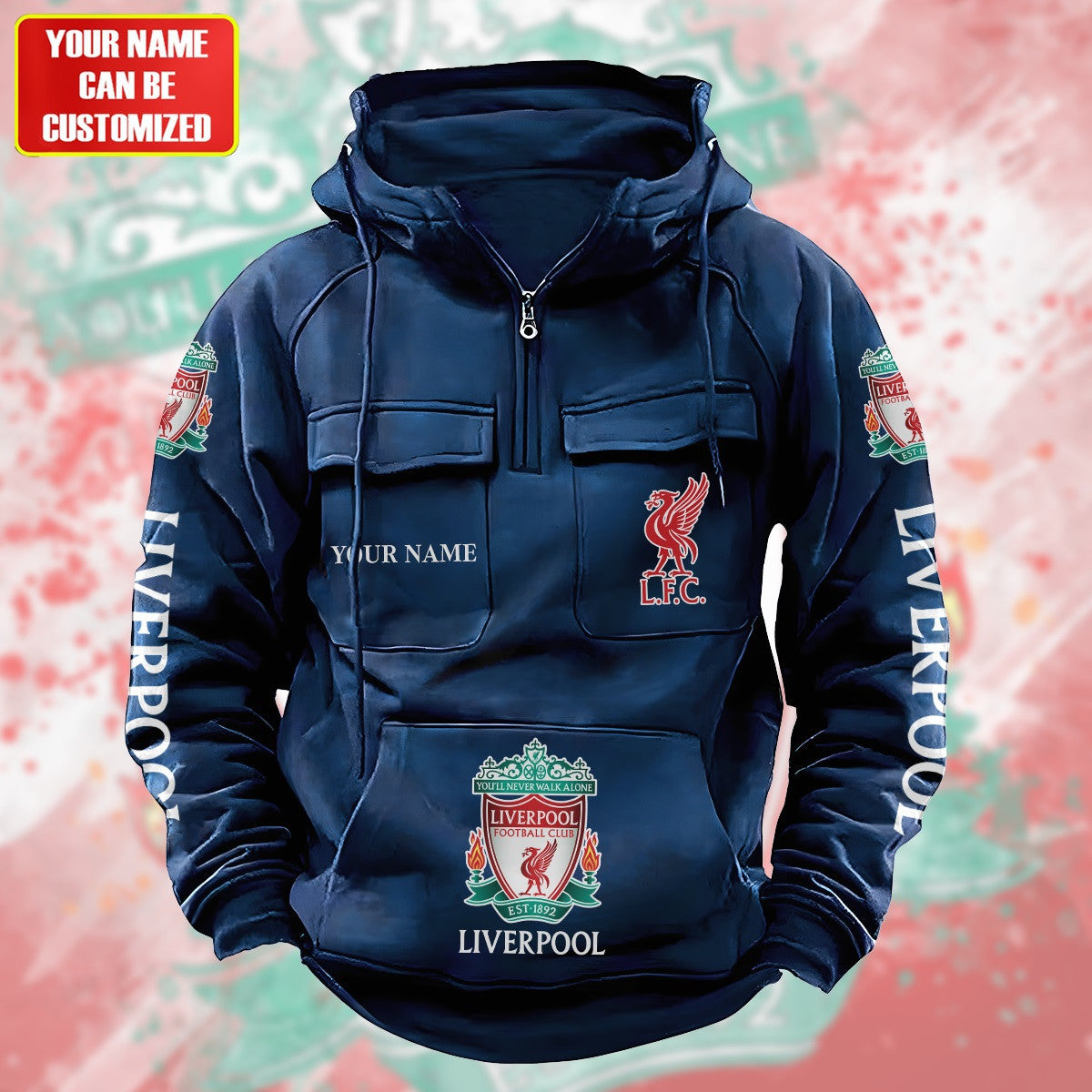 Personalized Liverpool Retro Cotton Hoodie S200807