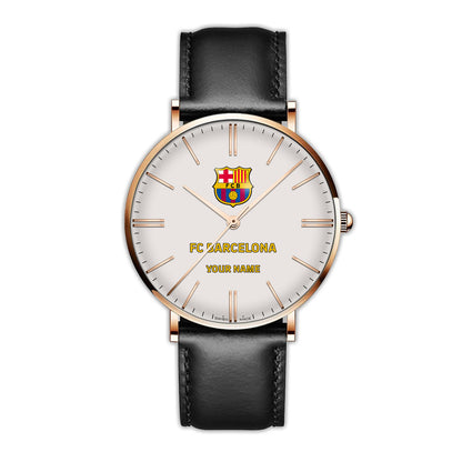 Personalized Barca Luxury Quartz Leather Watch Q160807