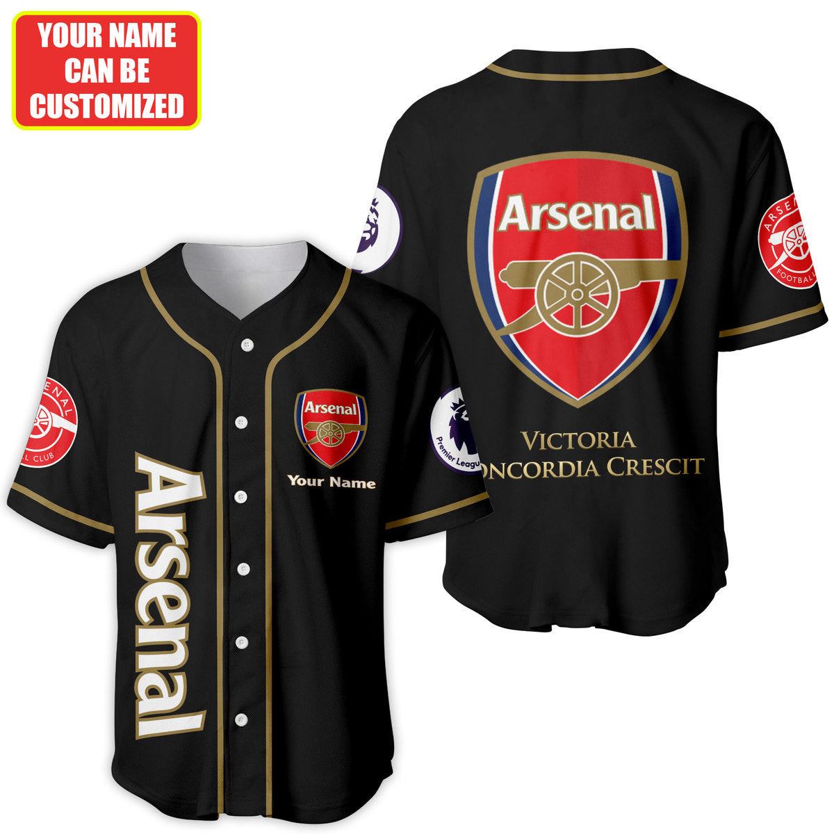 Personalized Arsenal - Baseball Jersey Shirt 3D Q120401