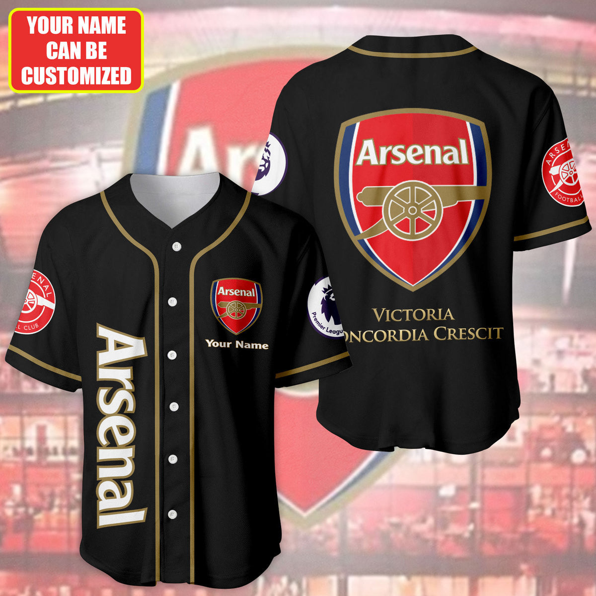 Personalized Arsenal - Baseball Jersey Shirt 3D Q120401