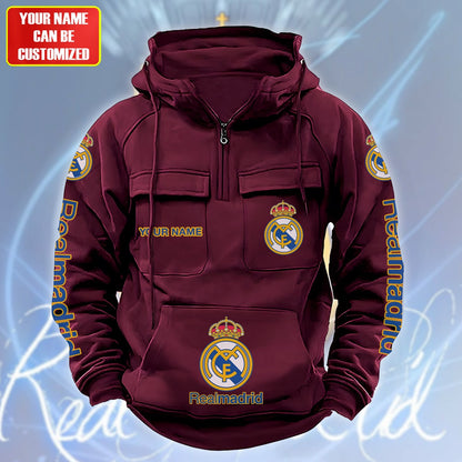 Personalized Real Madrid Retro Cotton Hoodie S220807