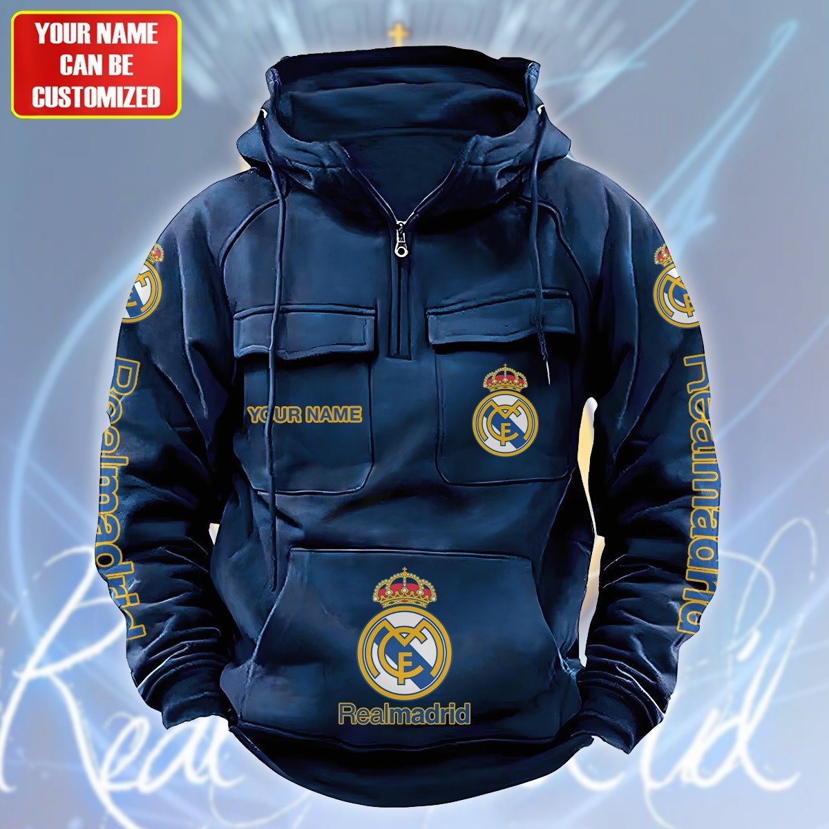 Personalized Real Madrid Retro Cotton Hoodie S220807