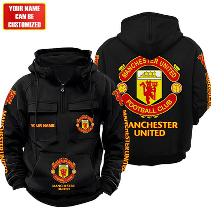 Personalized Manchester United Retro Cotton Hoodie S220808