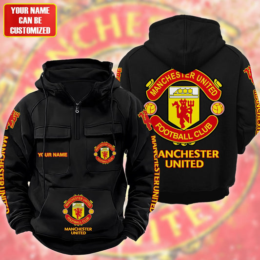 Personalized Manchester United Retro Cotton Hoodie S220808