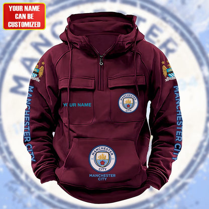Personalized Manchester City Retro Cotton Hoodie S220809