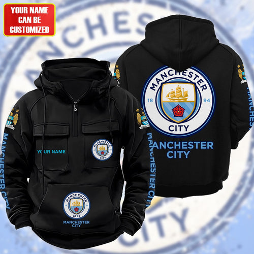 Personalized Manchester City Retro Cotton Hoodie S220809