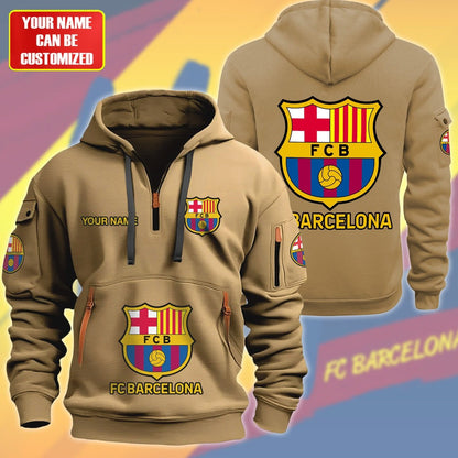 Personalized Barcelona F.C Zip-Hoodie Cotton Jacket P230801