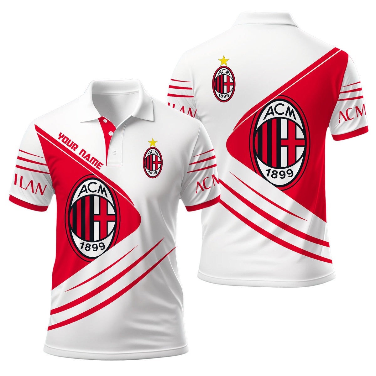 Personalized AC Milan 3D Full Printing Set , AC Milan Shirt , Hoodie , Short , Polo ,hawaii S260801