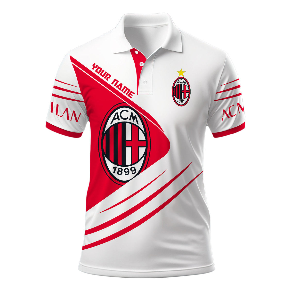 Personalized AC Milan 3D Full Printing Set , AC Milan Shirt , Hoodie , Short , Polo ,hawaii S260801