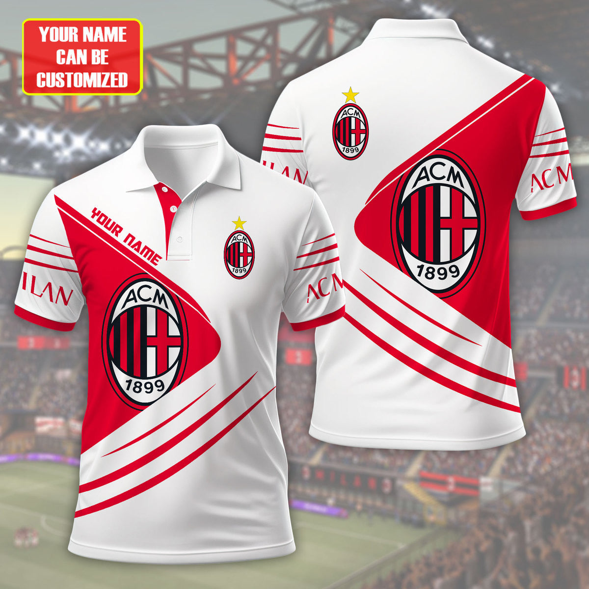 Personalized AC Milan 3D Full Printing Set , AC Milan Shirt , Hoodie , Short , Polo ,hawaii S260801