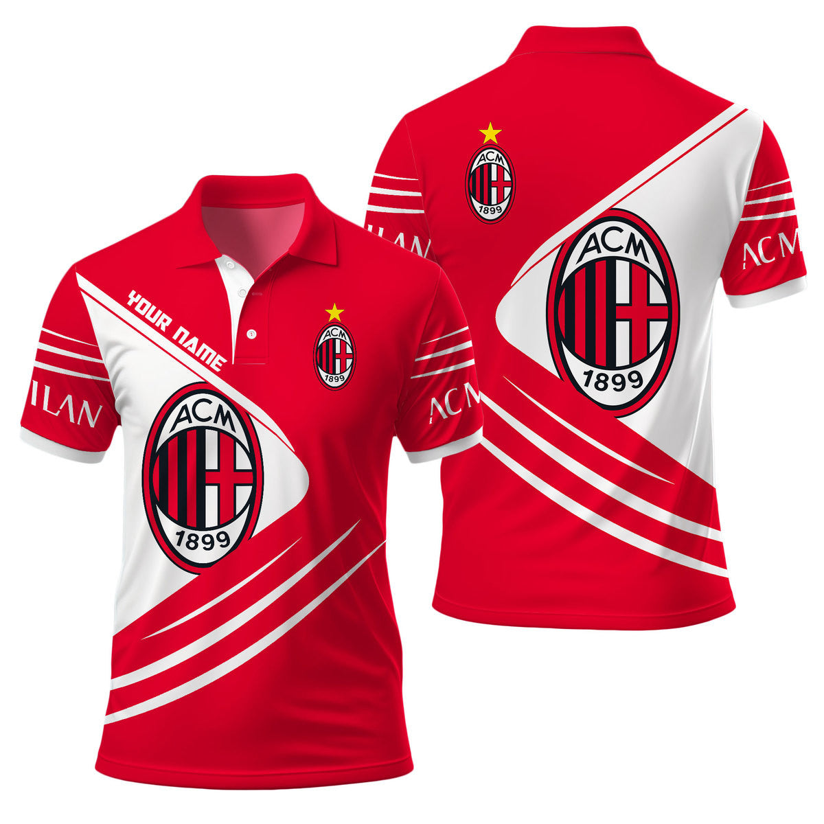 Personalized AC Milan 3D Full Printing Set , AC Milan Shirt , Hoodie , Short , Polo ,hawaii S260801