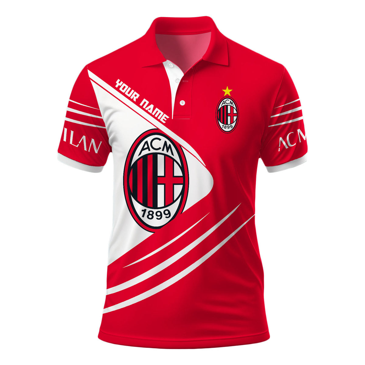 Personalized AC Milan 3D Full Printing Set , AC Milan Shirt , Hoodie , Short , Polo ,hawaii S260801
