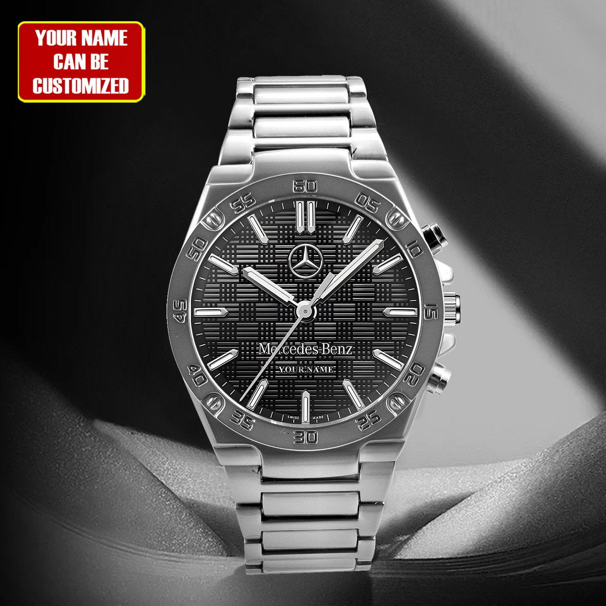 Personalized Merc Dial Steel Watch P260801