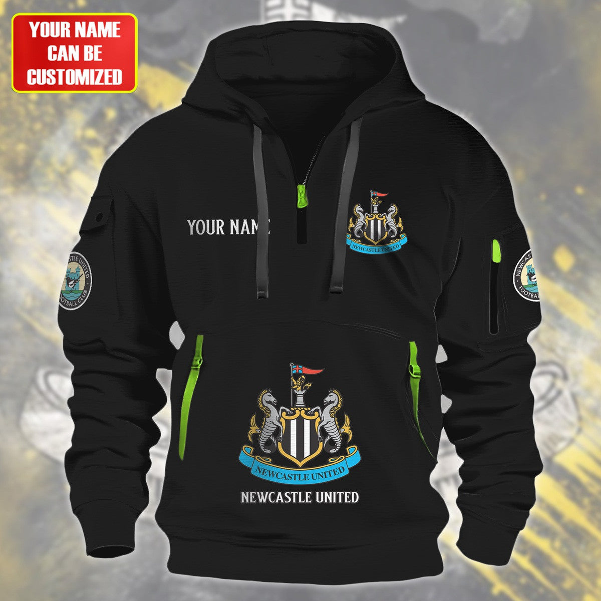 Personalized Newcastle United F.C Zip-Hoodie Cotton Jacket P280805