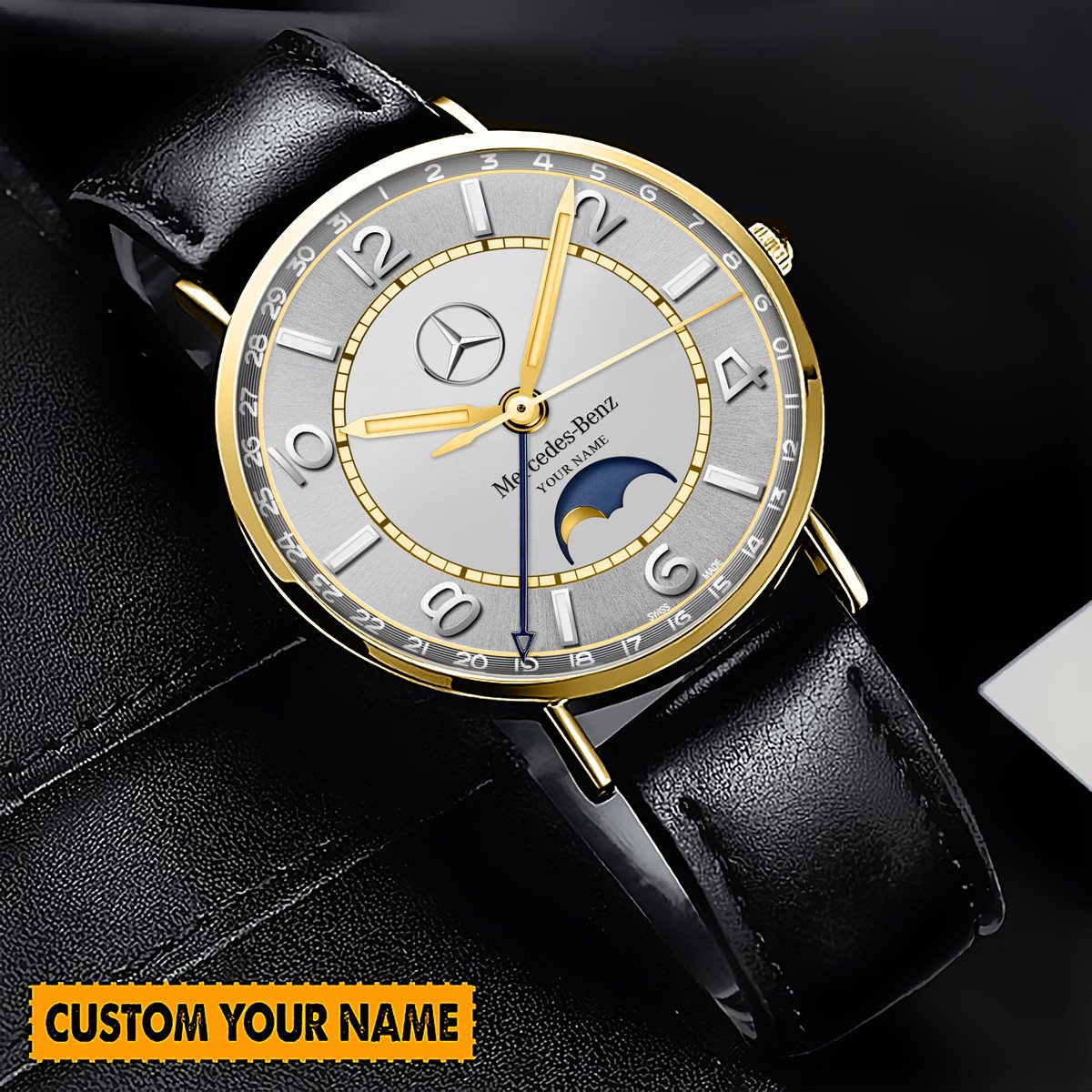 Personalized Merc Luxury Quartz Leather Watch P270802