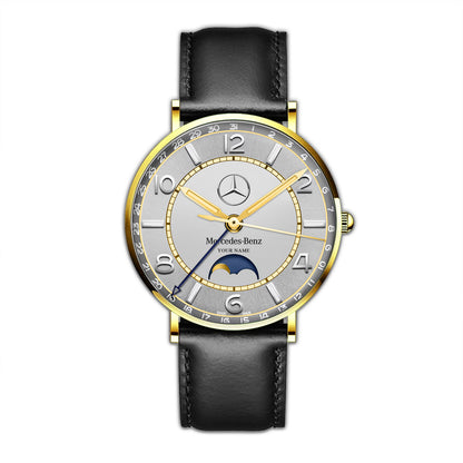 Personalized Merc Luxury Quartz Leather Watch P270802