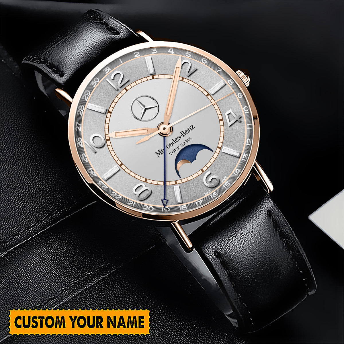 Personalized Merc Luxury Quartz Leather Watch P270802