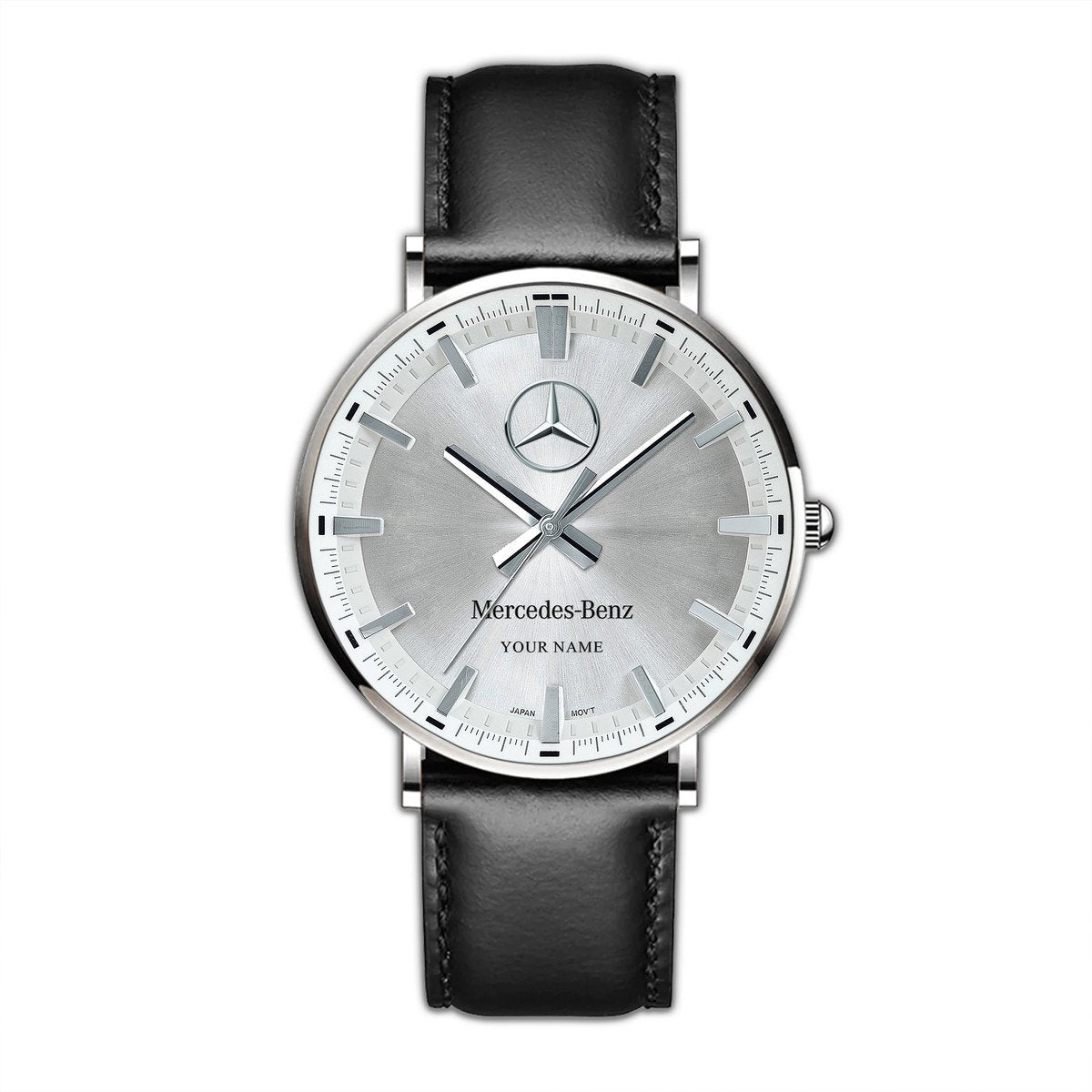 Personalized Merc - Benz Luxury Quartz Leather Watch QB280805