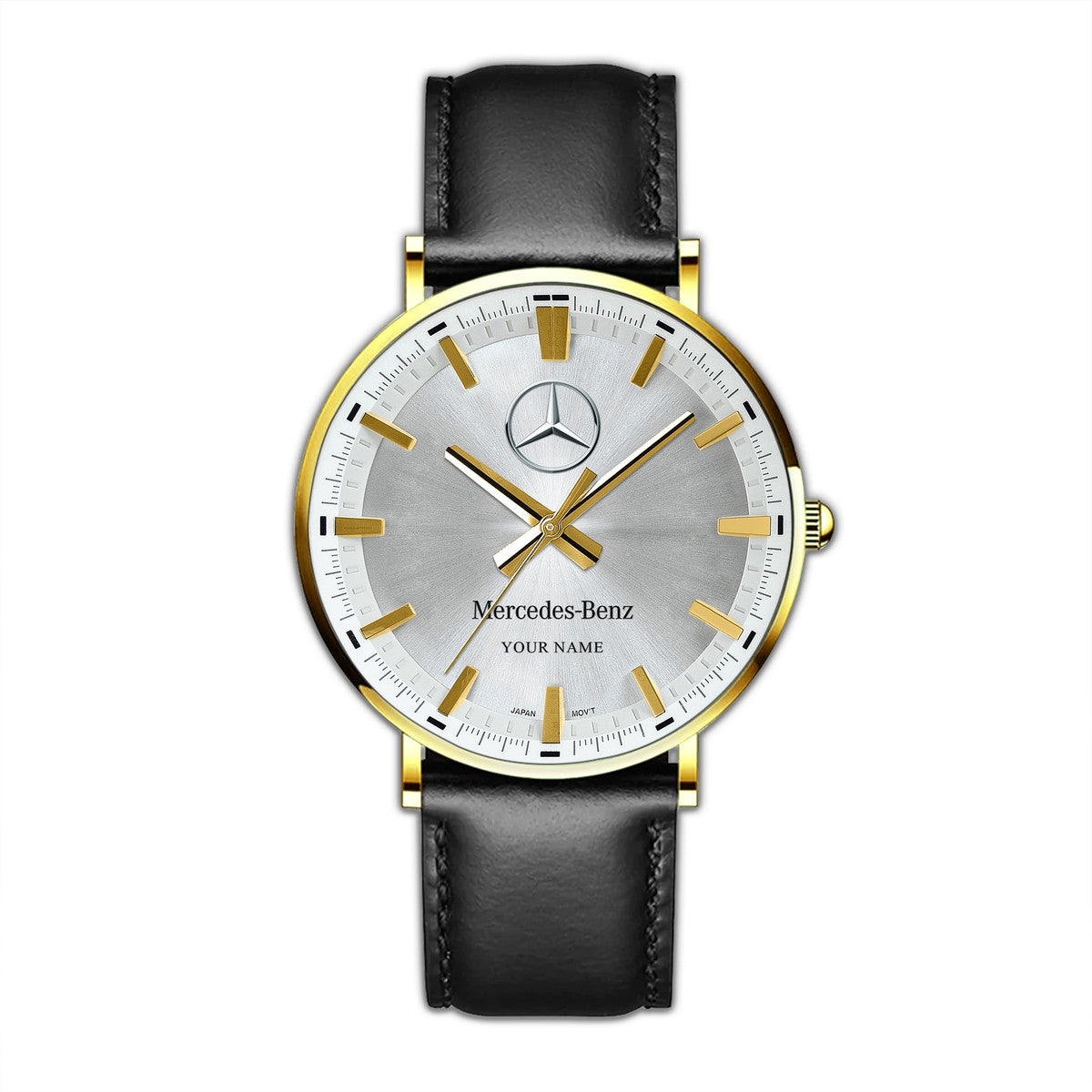 Personalized Merc - Benz Luxury Quartz Leather Watch QB280805