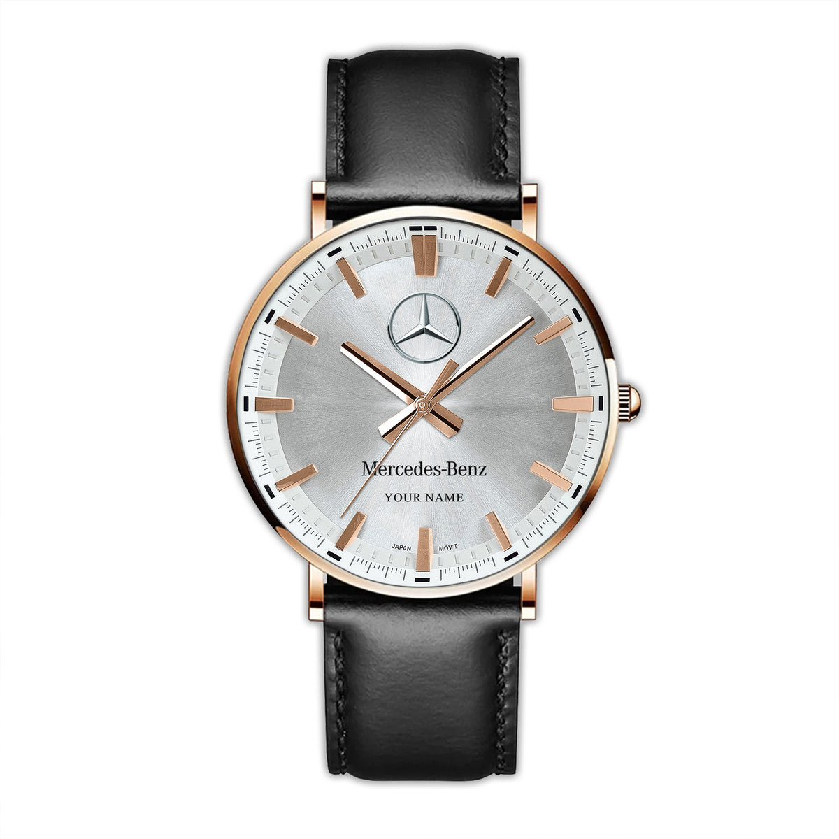 Personalized Merc - Benz Luxury Quartz Leather Watch QB280805