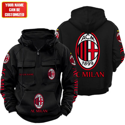 Personalized AC Milan Retro Cotton Hoodie S270806