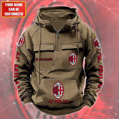 Personalized AC Milan Retro Cotton Hoodie S270806