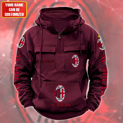 Personalized AC Milan Retro Cotton Hoodie S270806